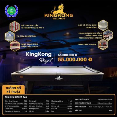BÀN BIDA LỖ/POOL KINGKONG ROYAL