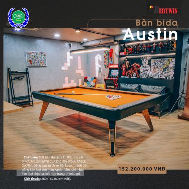 BÀN BIDA LỖ/POOL AUSTIN