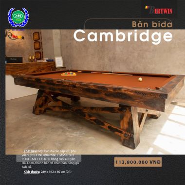 BÀN BIDA LỖ/POOL CAMBRIDGE