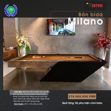 BÀN BIDA LỖ/POOL MILANO