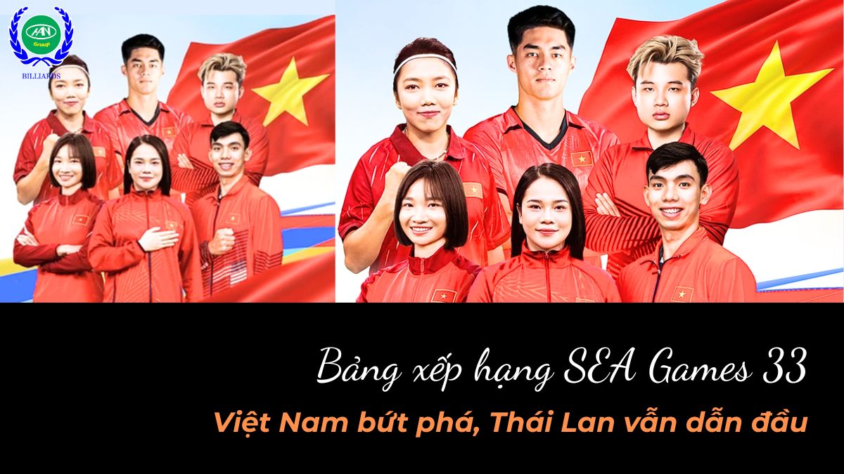 Bảng xếp hạng SEA Games 33: Việt Nam bứt phá, Thái Lan vẫn dẫn đầu