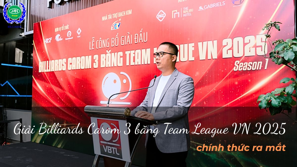 Giải Billiards Carom 3 băng Team League VN 2025 chính thức ra mắt
