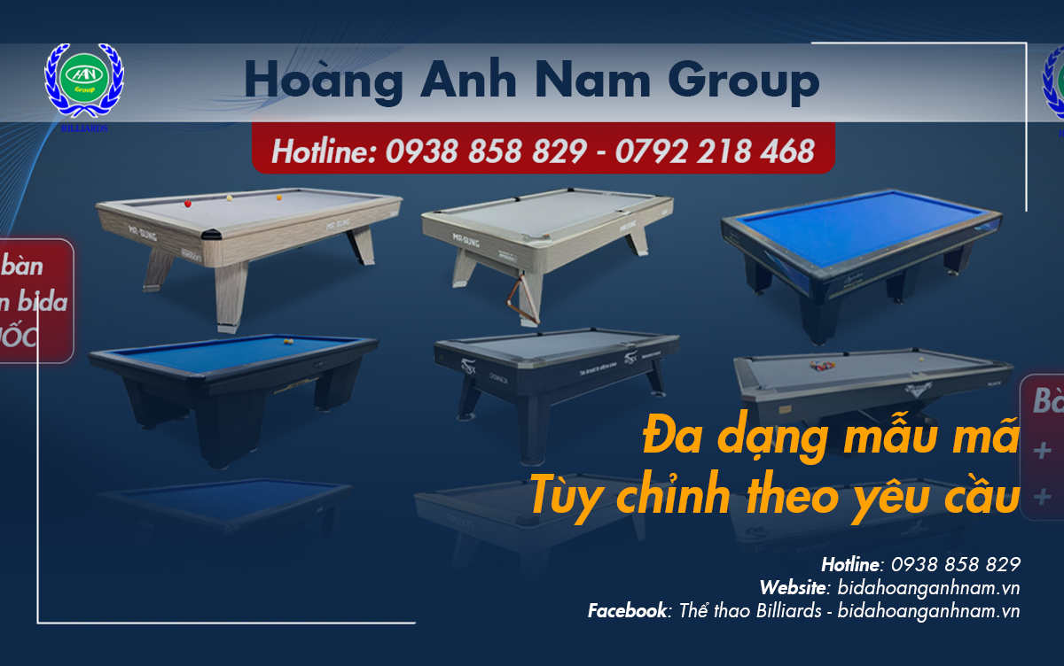 bàn bida lỗ cũ, bàn bida thanh lý