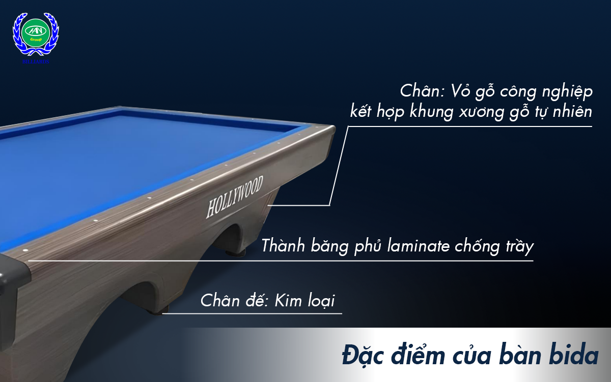 chân bàn bida líp hollywood