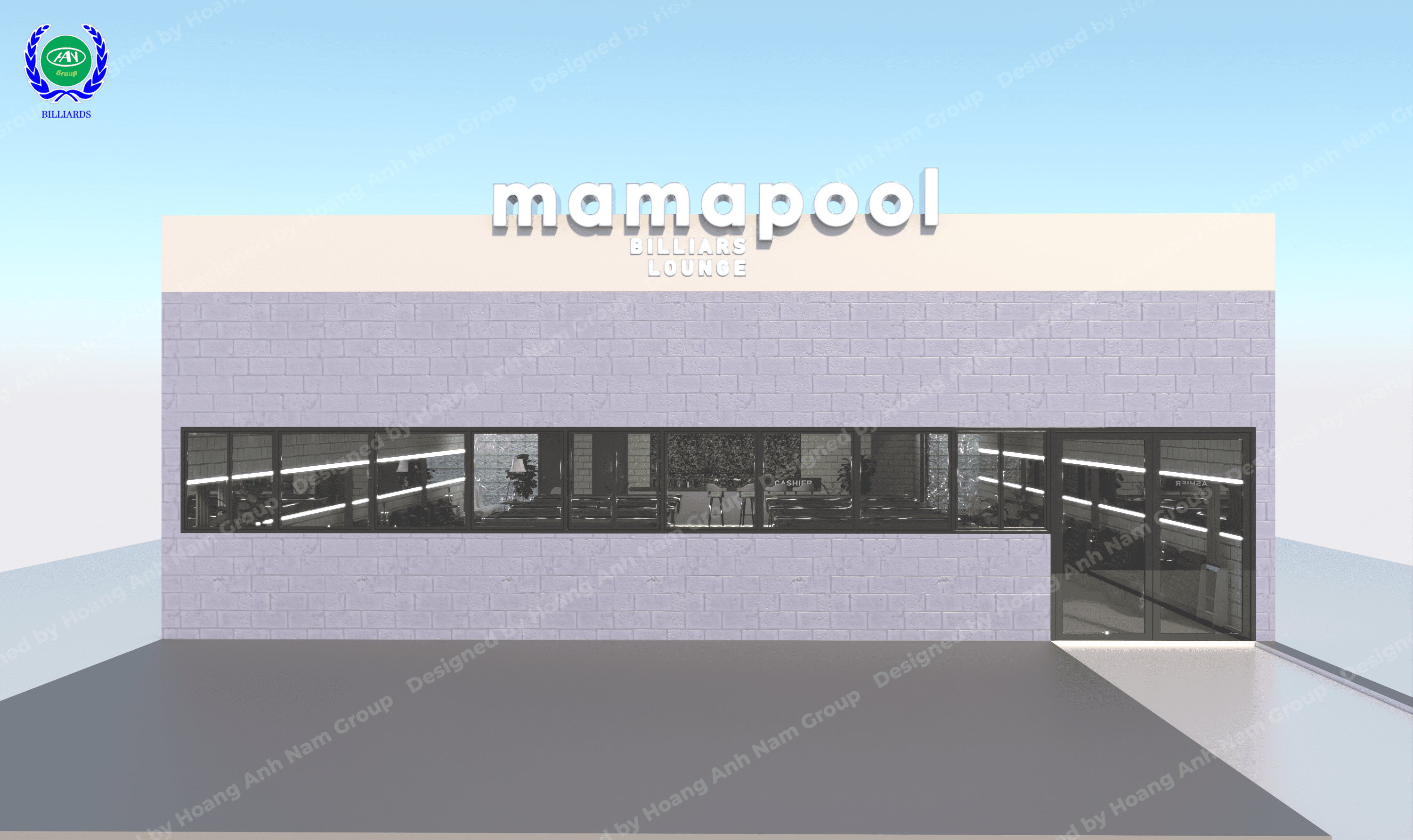 thết kế 3D clb bida