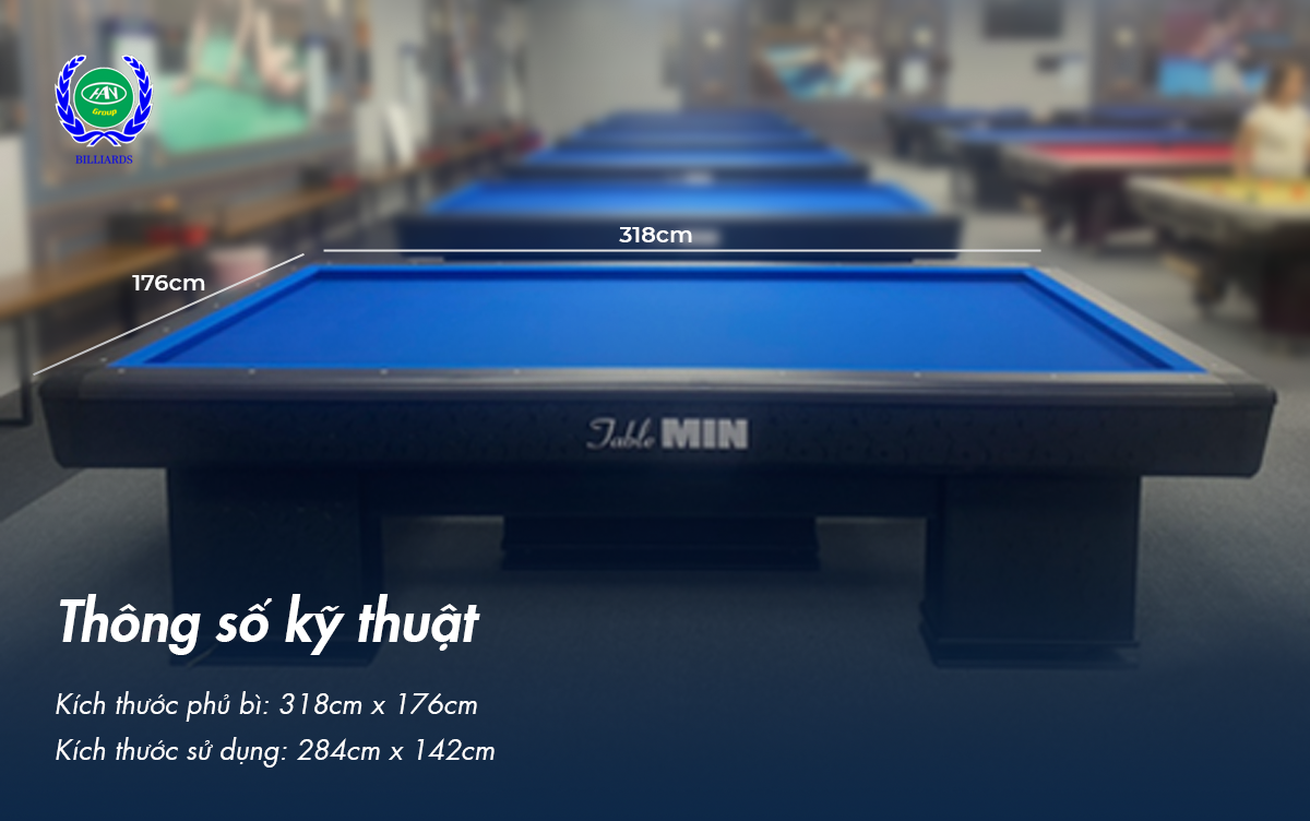 thông số kỹ thuật bàn bida 3C table min 2022
