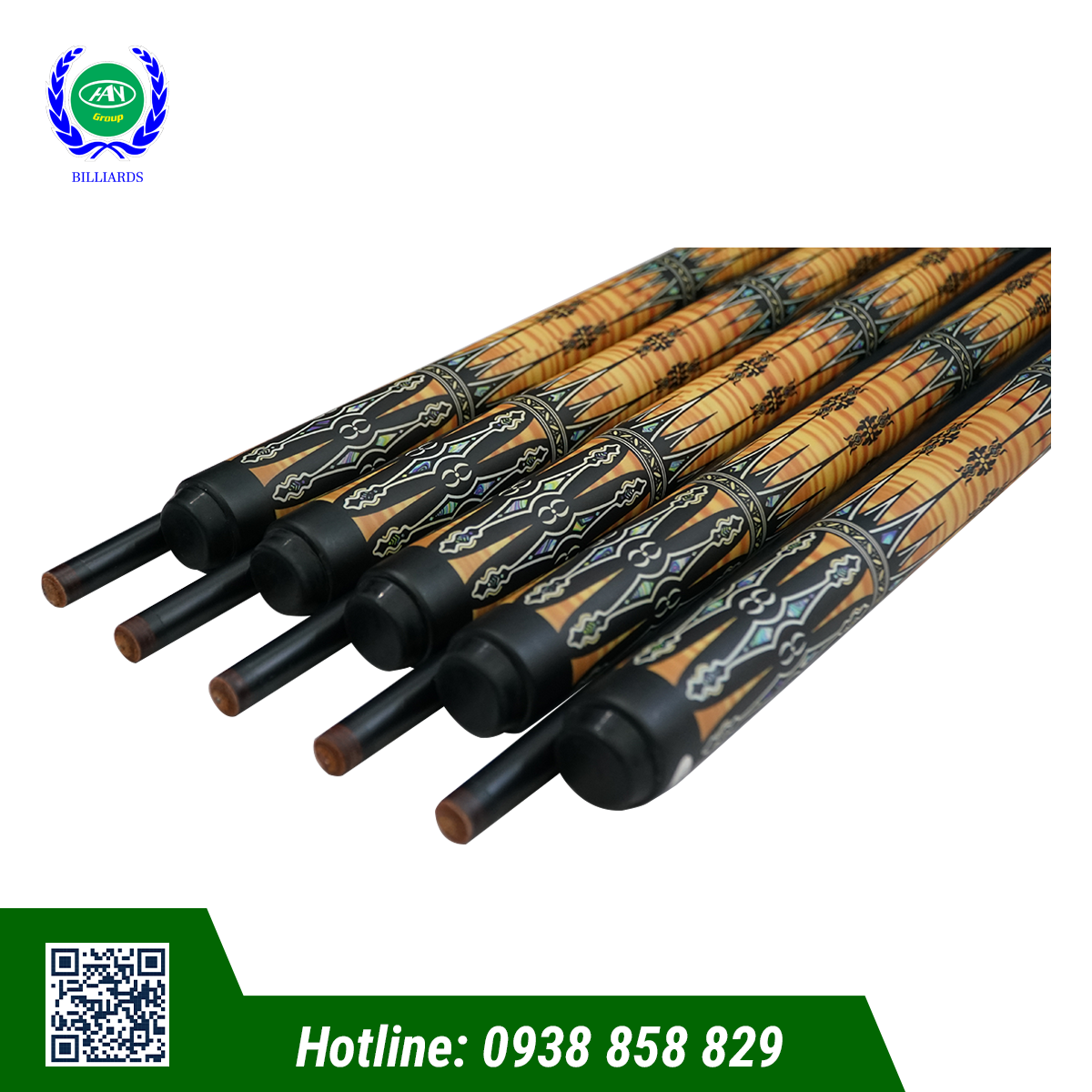 CƠ BIDA LỖ/POOL PHỦ CARBON