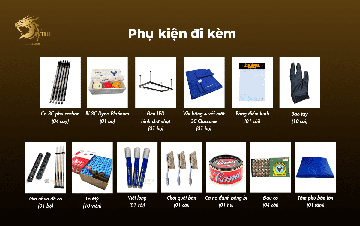 phụ kiện đi kèm theo bàn 3C