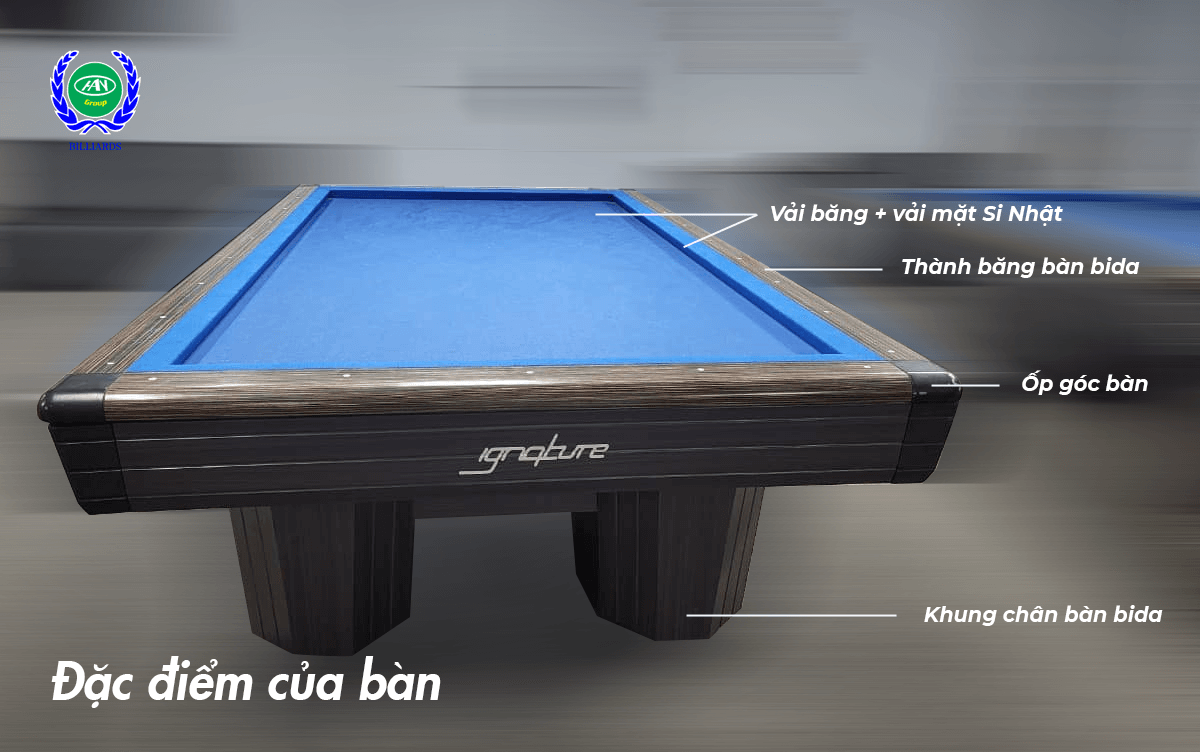 đặc điểm bàn bida líp signature
