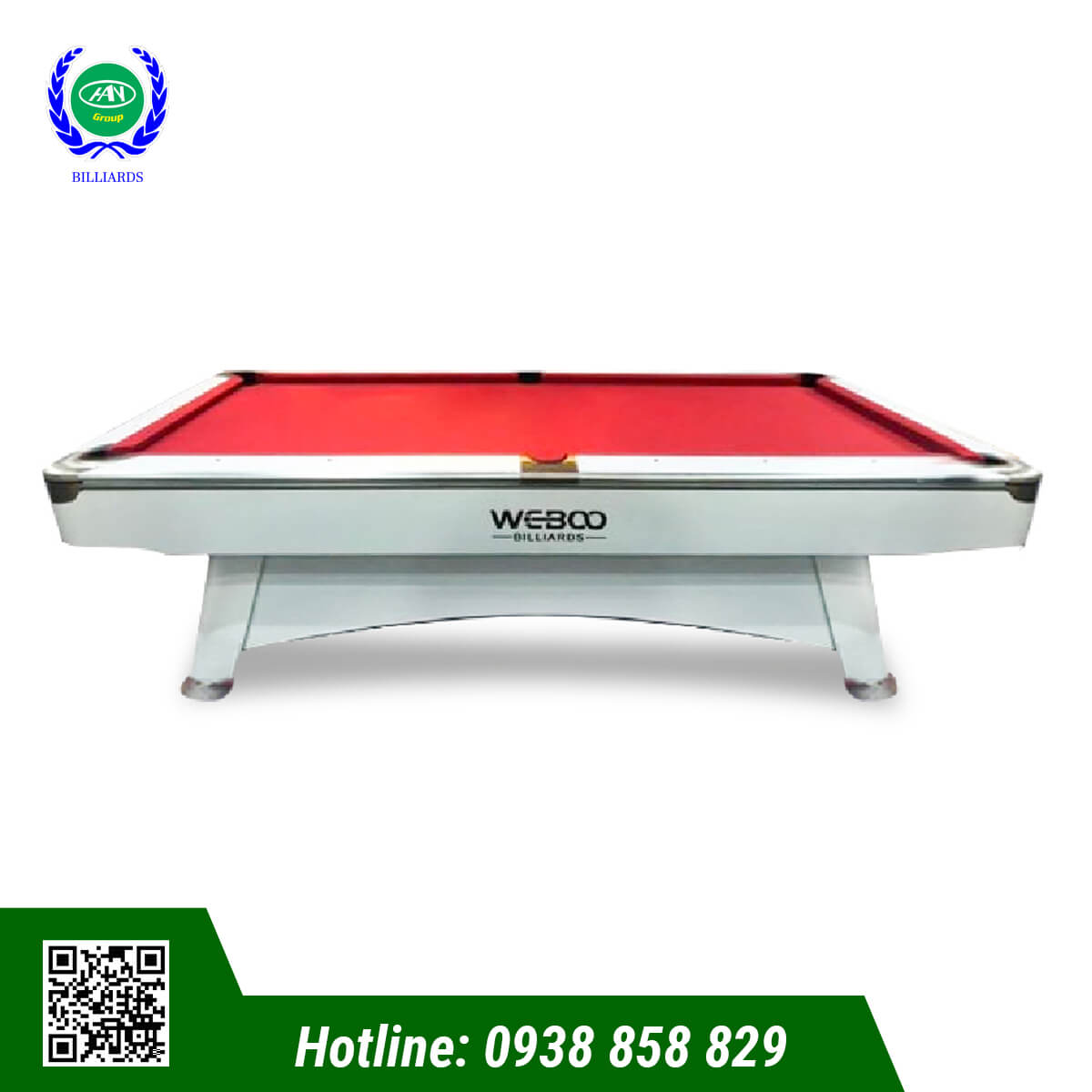 BÀN BIDA LỖ/POOL WEBOO 9023 NHẬP TRUNG