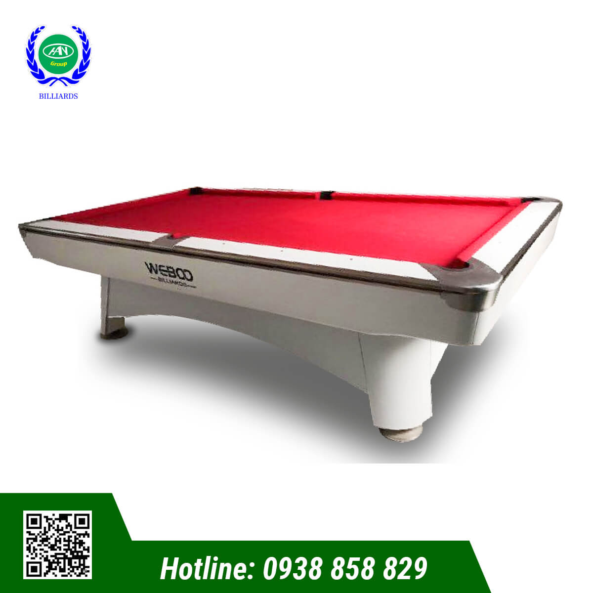 BÀN BIDA LỖ/POOL WEBOO 9023 NHẬP TRUNG