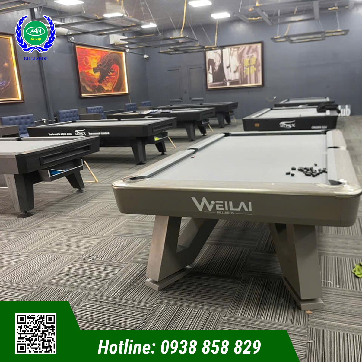 BÀN BIDA LỖ/POOL WEILAI