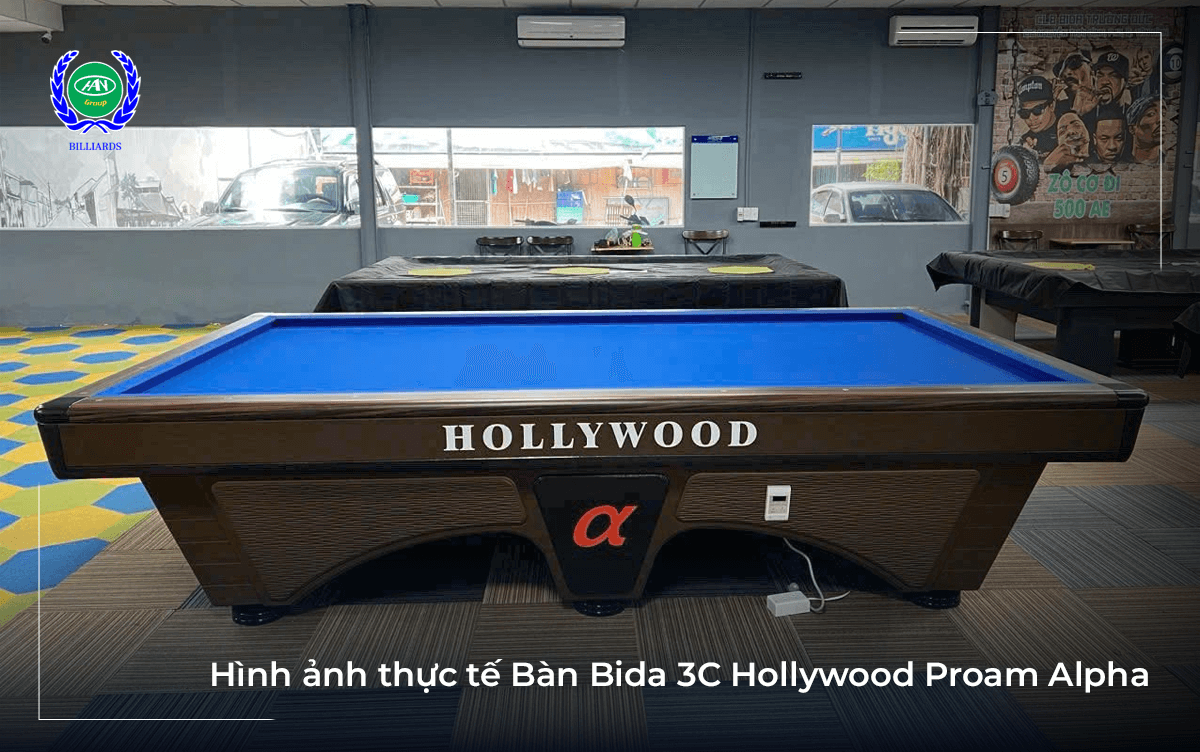 Hình ảnh thực tế của bàn Bida 3C Hollywood Proam Alpha