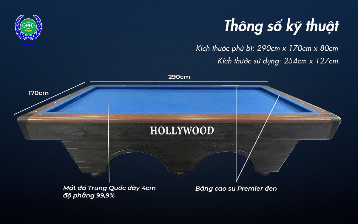 thong so ky thuat ban bida libre