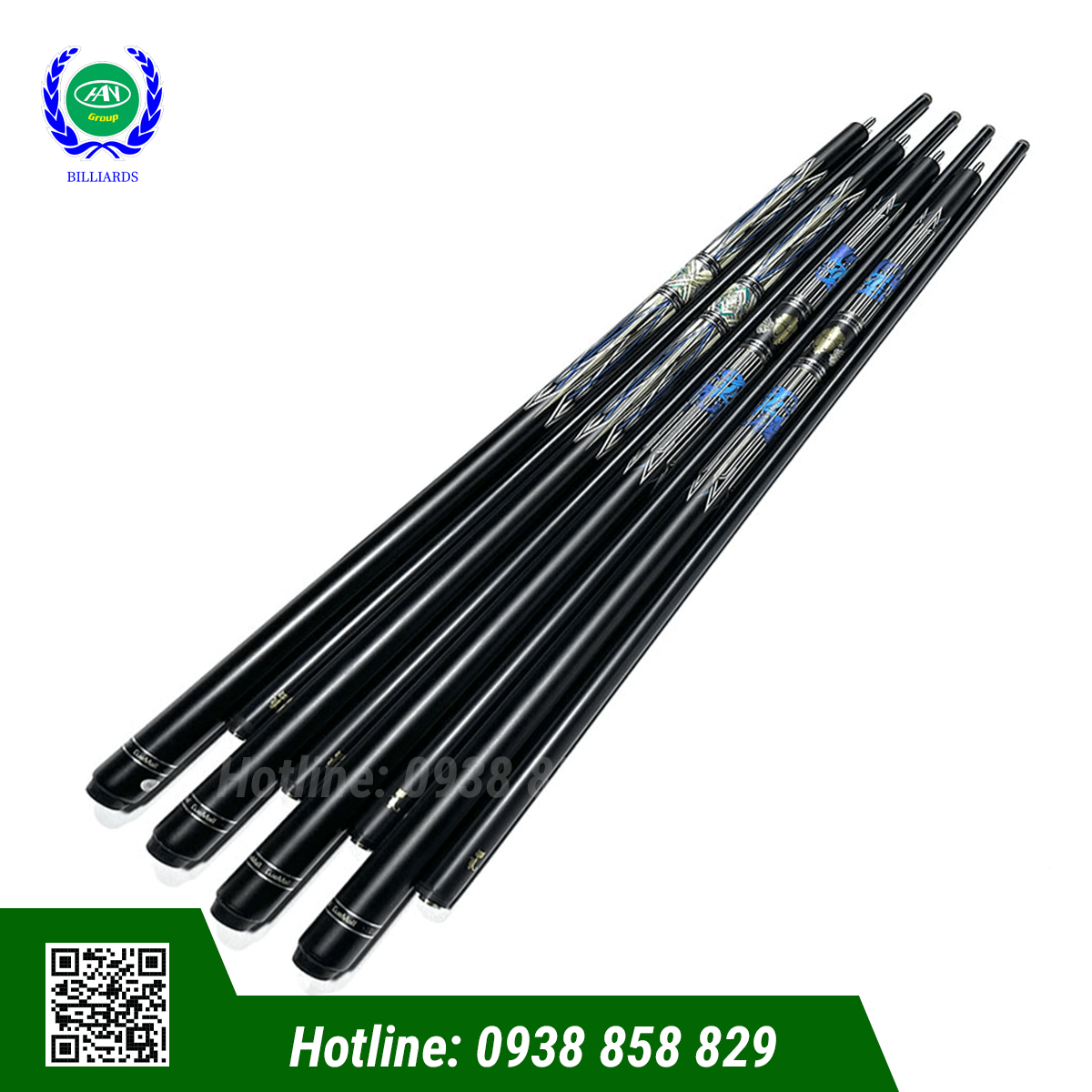 CƠ BIDA LỖ CUEMALL PHỦ CARBON