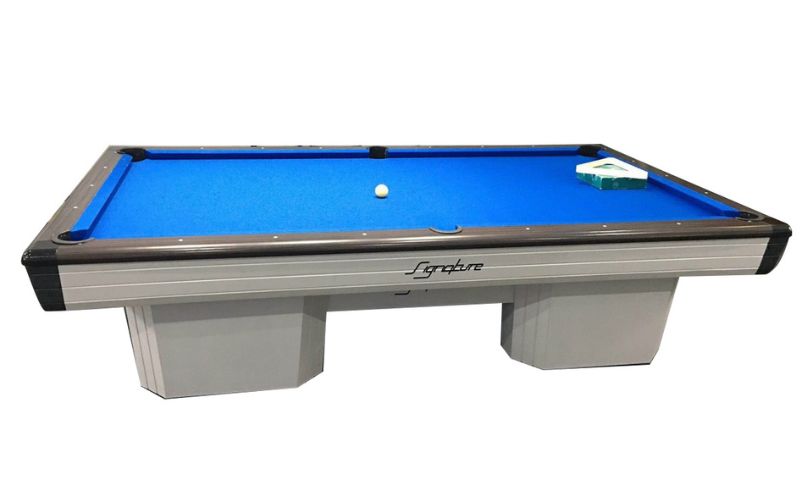 bàn bida lỗ signature màu trắng